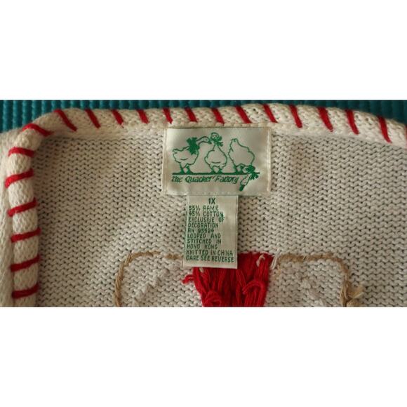 Vintage 80s 90s The Quacker Factory Cardigan Nautical Sailboat Lighthouse 1X - Picture 8 of 10